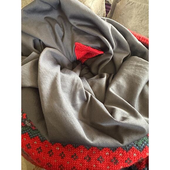 Dale Of Norway Pure Wool Lined Heavyweight Sweater Red Nordic Print Clasp Large - Picture 14 of 16